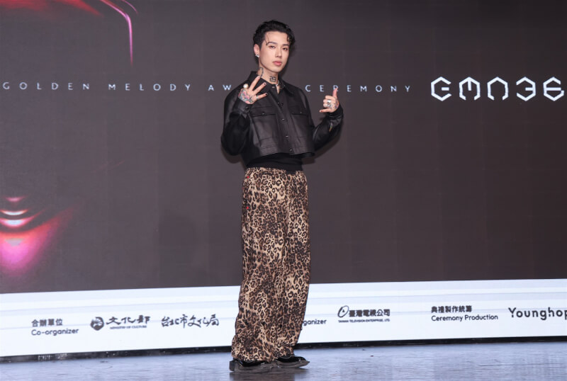 第36屆流行音樂金曲獎入圍名單公布記者會14日下午在台北舉行,歌手Marz23出席,擔任揭獎嘉賓。中央社記者張新偉攝 114年5月14日
