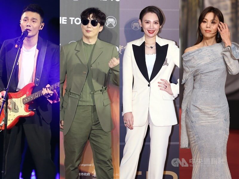 金曲獎入圍名單公布,李榮浩(左起)、蕭煌奇將角逐華語歌王,魏如萱、蔡健雅爭搶華語歌后。(中央社檔案照片)