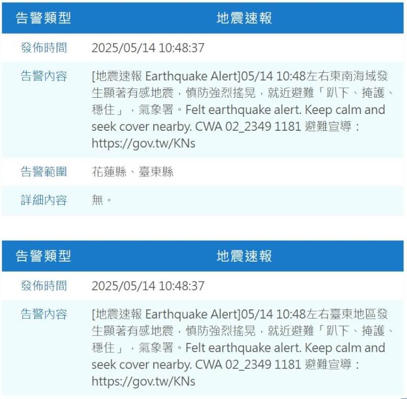 (圖取自氣象署網頁cwa.gov.tw)