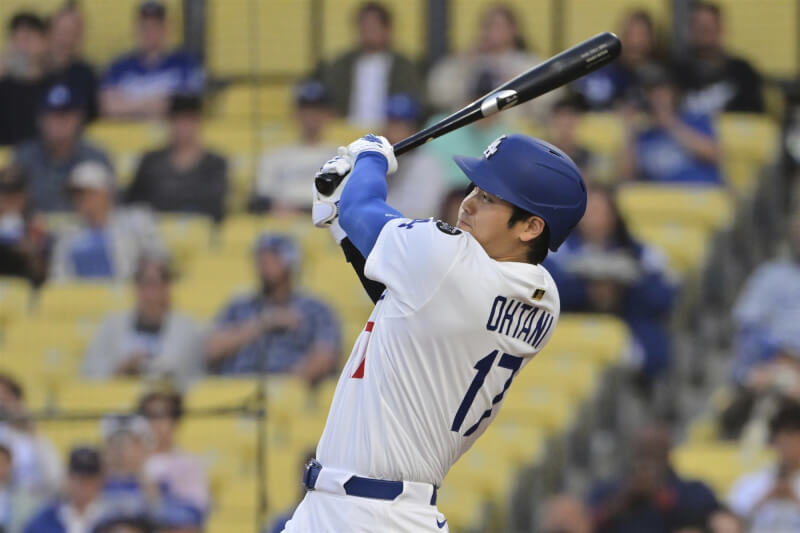 大谷翔平(圖)與達比修有不只在日職先後入選同一個球團、住過同一間寢室,就連球衣背號都是11號,兩人還曾相約大聯盟見。(美聯社)