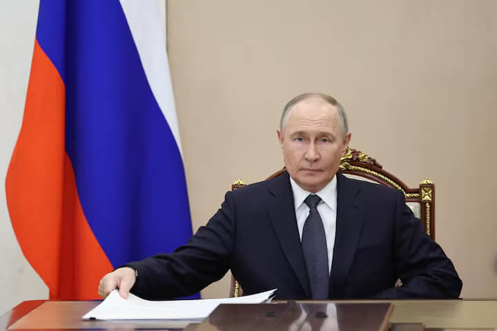 俄羅斯總統蒲亭不赴伊斯坦堡會談。(Sputnik/Alexander Kazakov/Pool via 路透社)