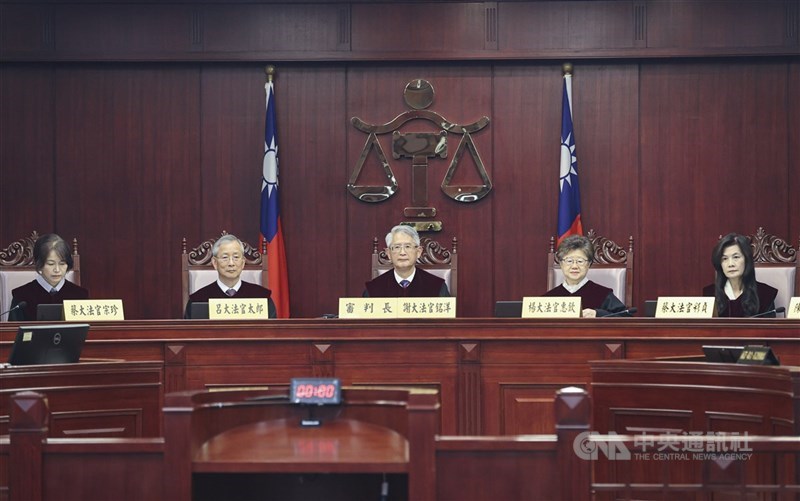 圖為憲法法庭12日下午召開憲法訴訟法釋憲案說明會。(中央社檔案照片)