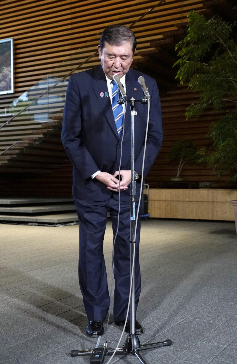 日本農林水產大臣江藤拓在一場演講時表示沒買過米,挨轟未能苦民所苦,首相石破茂(圖)19日致歉。(共同社)