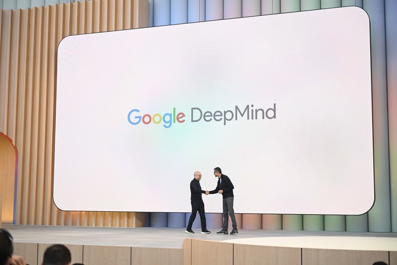 作為Google AI核心,Google DeepMind引領研究並將其模型融入產品,在今年Google I/O年度開發者大會展示多項成果。(Google提供)中央社記者張欣瑜舊金山傳真 114年5月23日