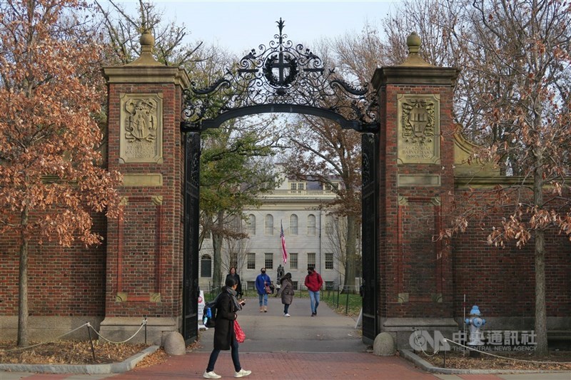 圖為哈佛大學校景。(中央社檔案照片)