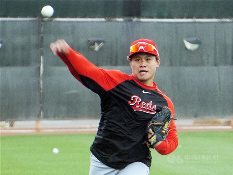 美職辛辛那提紅人隊19歲投手林盛恩(圖)旅美生涯首度登板投球,23日在新人聯盟對舊金山巨人先發,投2局挨轟失掉1分責失分、無關勝敗。(中央社檔案照片)