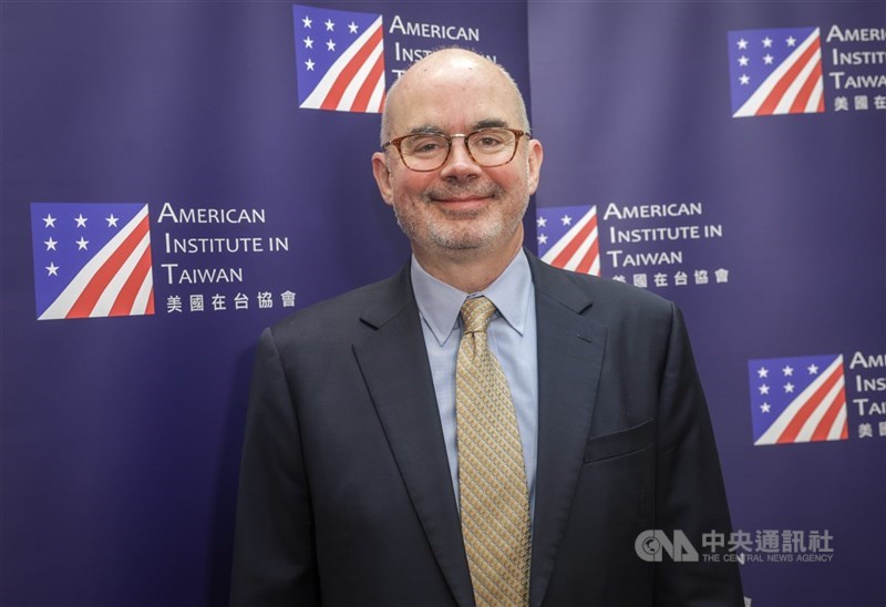 圖為美國在台協會(AIT)處長谷立言(Raymond Greene)。(中央社檔案照片)