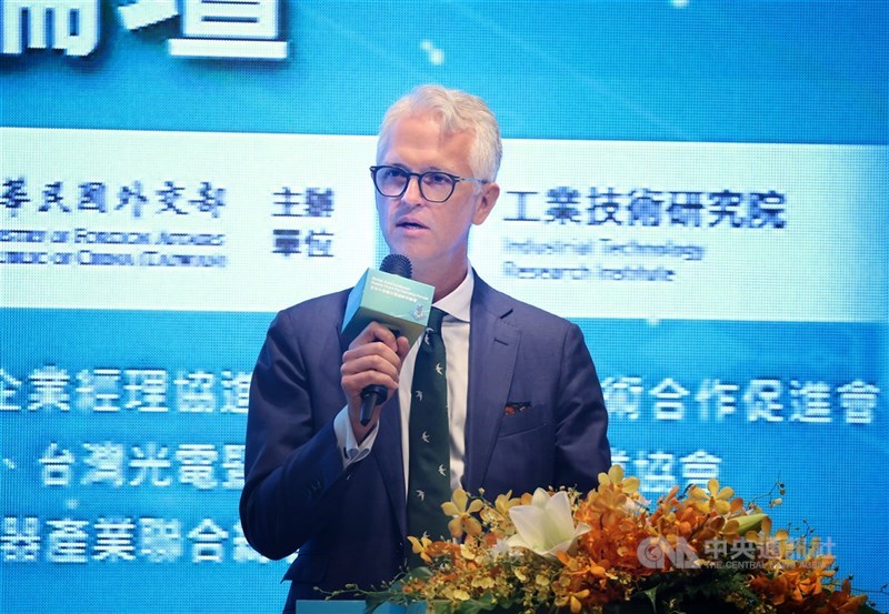 圖為美國在台協會(AIT)副處長柯傑民(Jeremy Cornforth)。(中央社檔案照片)