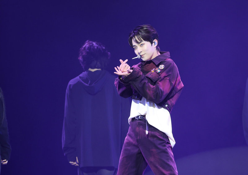 韓國男團EXO成員XIUMIN(圖)日前完成個人演唱會台北最終場,他表示,這次演出已成繼續努力的原動力,期待下次與台北粉絲再相見。(藝尚提供) 中央社記者趙靜瑜傳真 114年5月27日