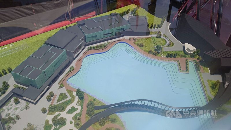 故宮南院27日指出,二館主體建築物預計2026年底完工,2027年完成內部裝修啟用。圖為二館模型。中央社記者蔡智明攝 114年5月27日
