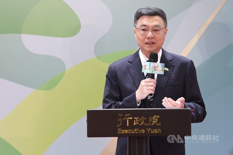 行政院長卓榮泰(圖)28日出席第23屆金馨獎頒獎典禮並上台致詞,恭喜獲獎縣市政府與相關單位。中央社記者趙世勳攝 114年5月28日