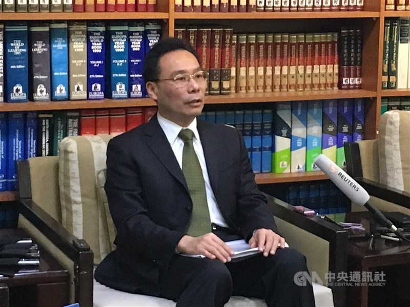 圖為新任駐泰國代表藍夏禮。(中央社檔案照片)