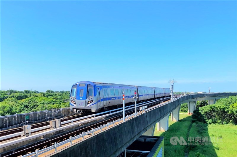 桃園機場捷運發生異常,影響列車延誤4分鐘。(中央社檔案照片)