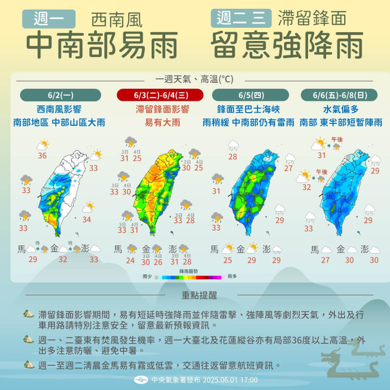 (圖取自https://www.facebook.com/cwa.weather)