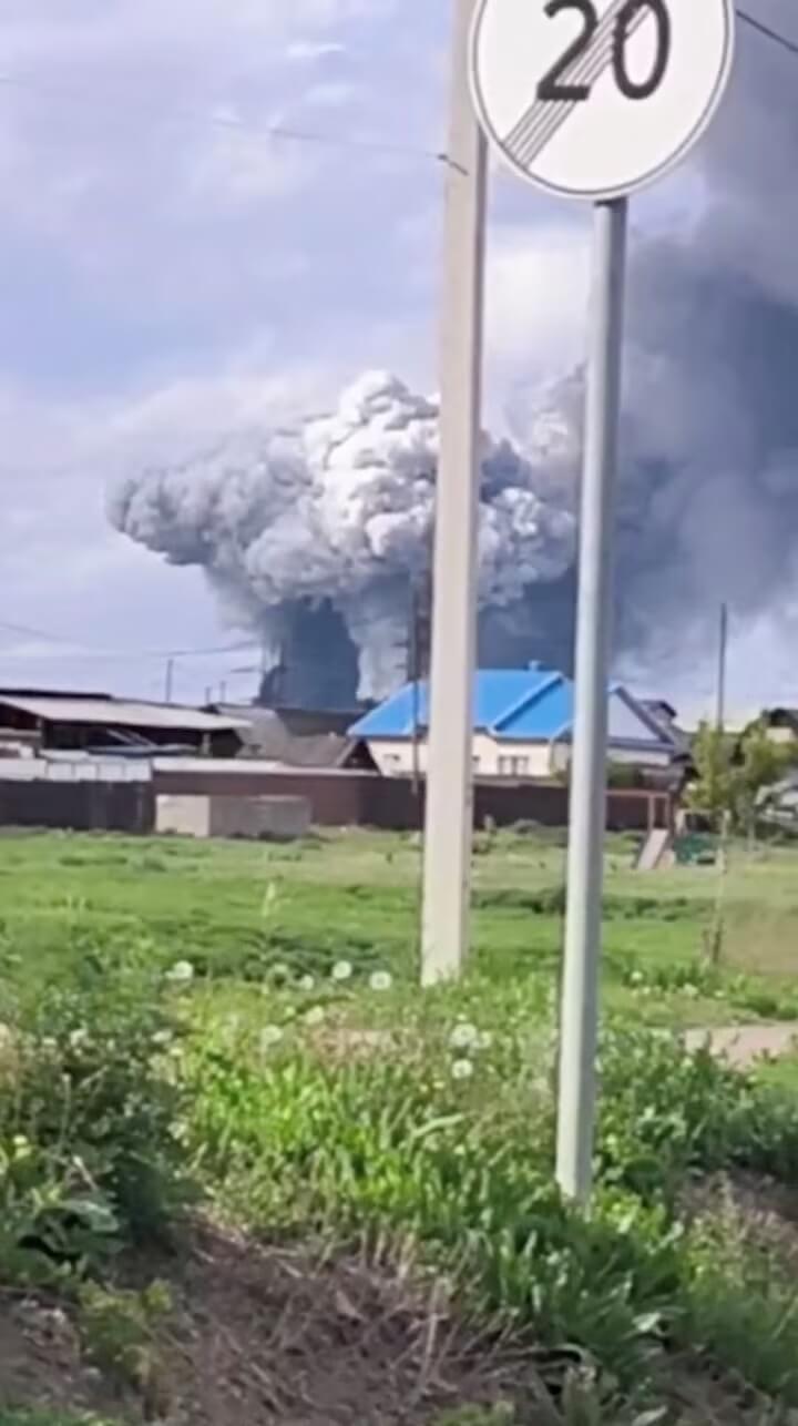 俄羅斯伊爾庫次克州政府聲稱,當地一處軍事單位遭無人機襲擊。(伊爾庫次克州州長科布澤夫Telegram頻道提供/路透社)