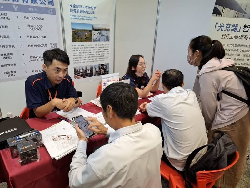 新北市勞工局將於5日辦理「2025新北市就業博覽會」，共邀55家知名廠商共襄盛舉，提供超過3000個工作機會。圖為廠商面試資料照片。（勞工局提供）中央社記者王鴻國傳真  114年6月3日