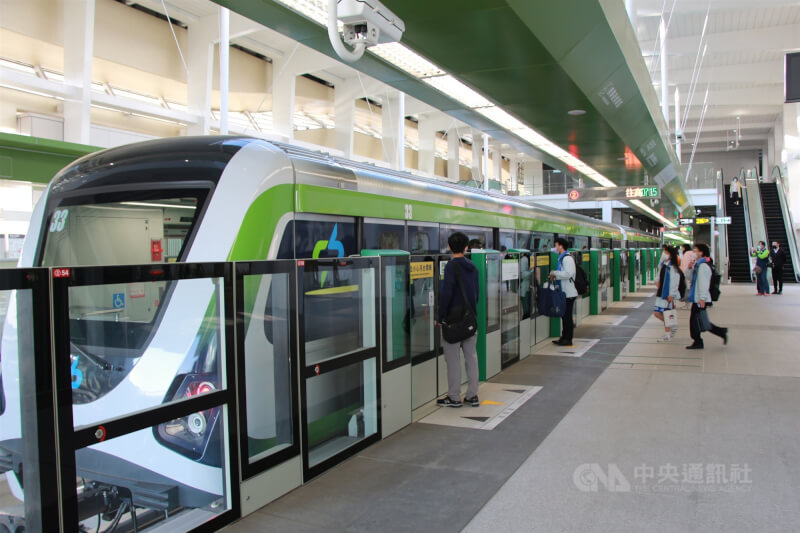 圖為台中捷運列車。(中央社檔案照片)