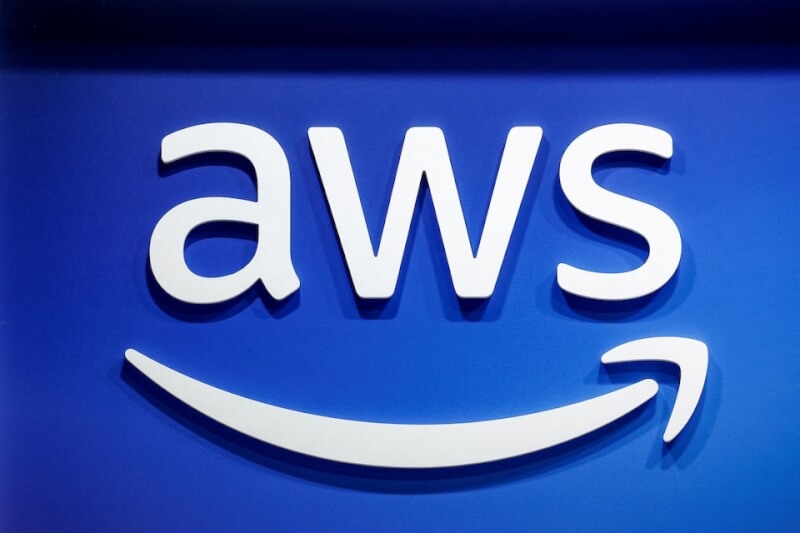 亞馬遜旗下Amazon Web Services標誌。(路透社)