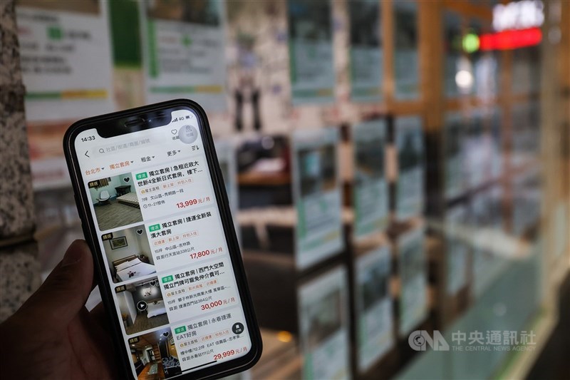 台灣房租續創新高,房仲表示,根據主計總處最新統計,今年2月房租指數108.06再創新高,年增率達2.56%,已連續19個月超過2%。(中央社檔案照片)