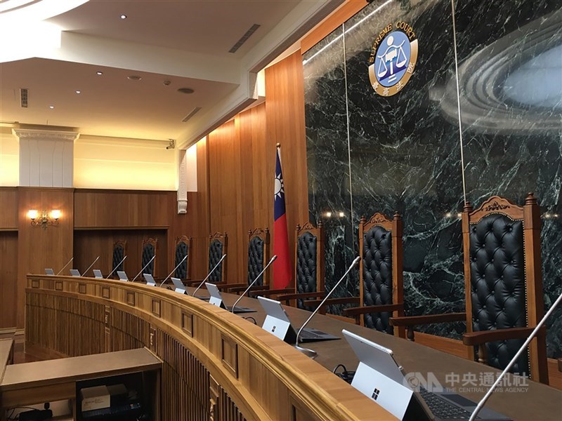 圖為最高法院大法庭。（中央社檔案照片）