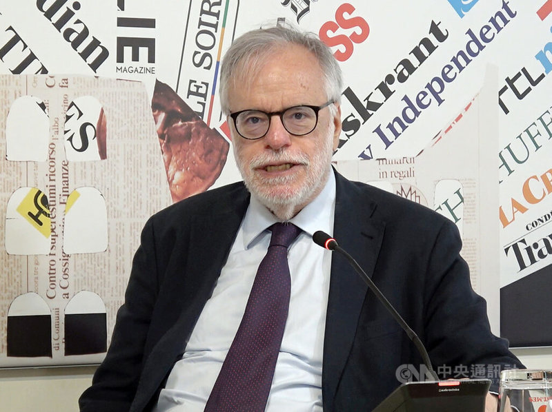 天主教重要團體聖艾智德創辦人芮卡迪(Andrea Riccardi)10日接受中央社訪問,談到梵中主教任命重要成果,是打破前中共領導人毛澤東所說的中國主權通天論。中央社記者黃雅詩羅馬攝 114年6月11日