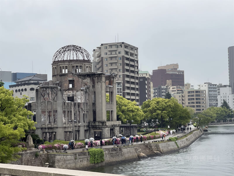 廣島和平紀念公園的原爆圓頂館。（中央社檔案照片）