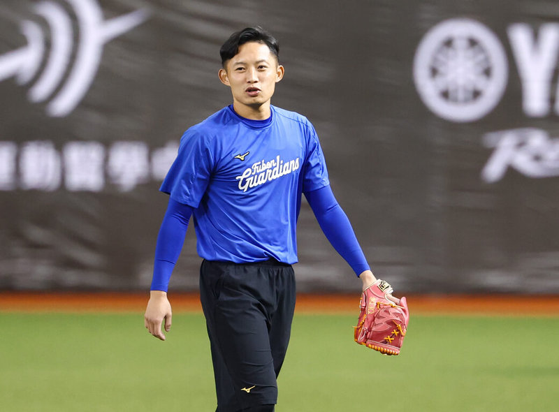 中華職棒富邦悍將隊江國豪(圖)2024年底開刀清骨刺,未能趕上開季。經過復健、二軍比賽,江國豪12日開始隨隊一軍,他受訪時表示,盼接下來可以盡最大努力為球隊守勝。(富邦悍將提供)中央社記者楊啟芳傳真 114年6月12日
