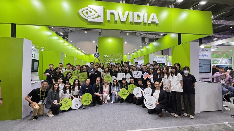 輝達在2025年5月舉辦的台北國際電腦展(COMPUTEX)特別設立一個輝達新創鏈結計畫(NVIDIA Inception Startup)專區,精選亞太區12家AI新創公司在此區設立展位,聯覺科技(http://nunox.io)也在其中。(聯覺科技提供)中央社記者蔡素蓉傳真 114年6月13日