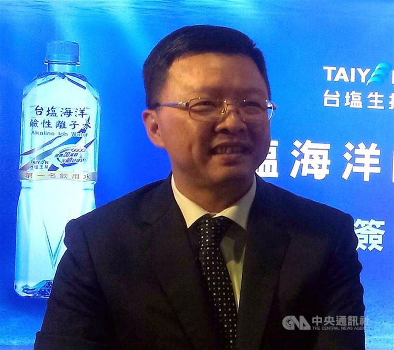 圖為前台鹽實業及台鹽綠能董事長陳啟昱。 (中央社檔案照片)