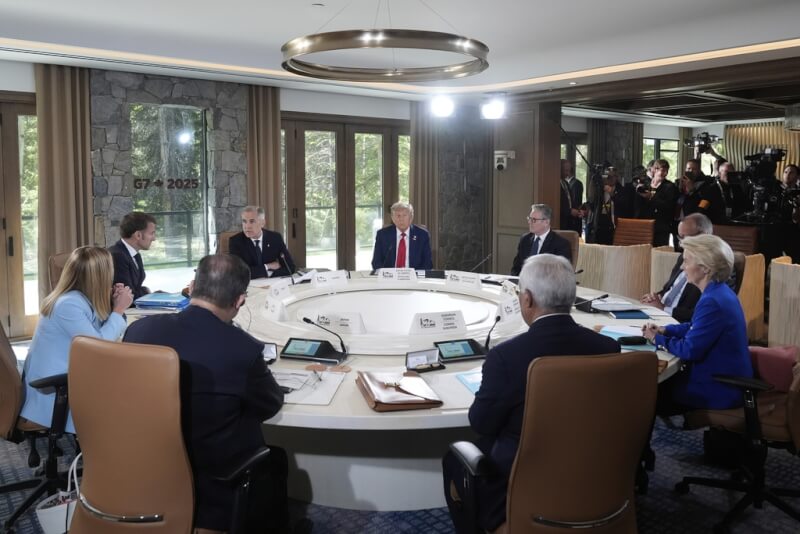 G7由英國、加拿大、法國、德國、義大利、日本與美國組成。G7領導人表明,堅信伊朗「絕不能擁有核武」。(美聯社)