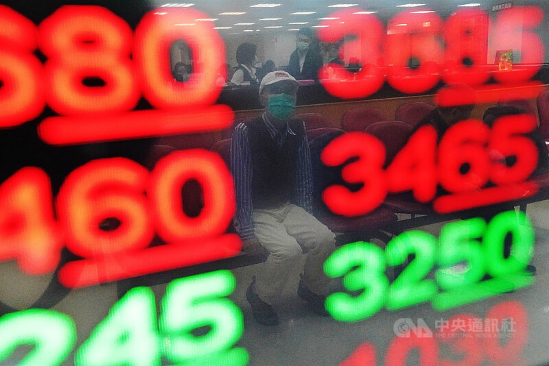 台股17日加權指數終場收在22211.59點,上漲161.69點。(中央社檔案照片)