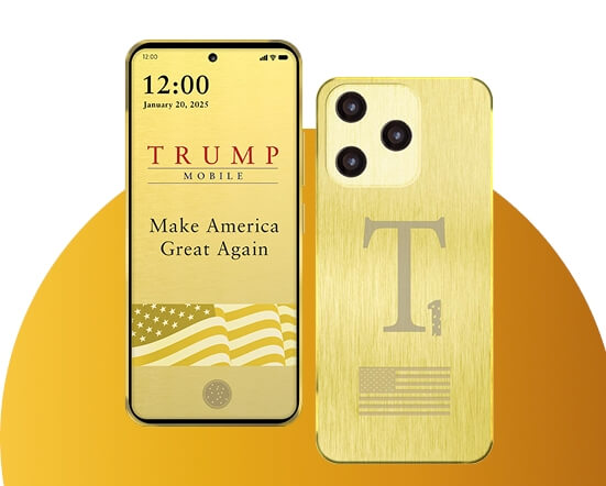 美國總統川普的家族企業將出售T1SM手機,要價499美元。(圖取自Trump Mobile網頁trumpmobile.com)