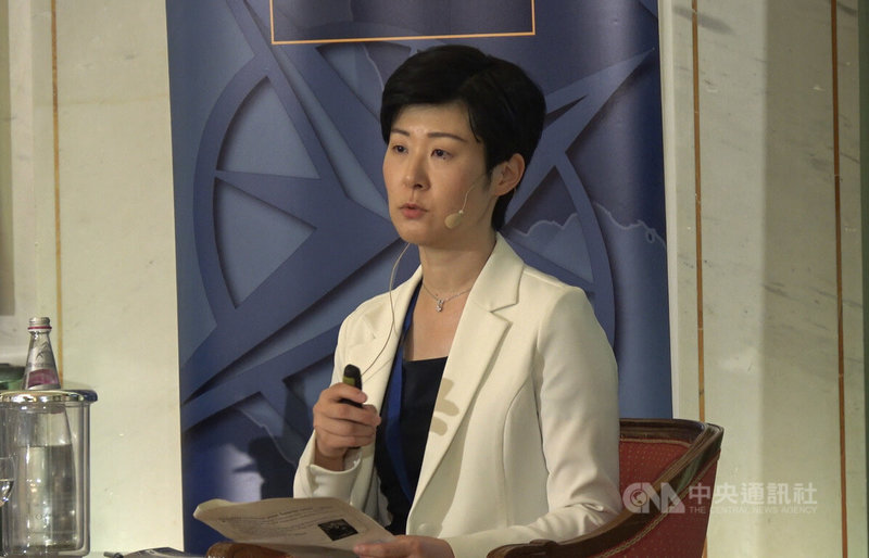 日本電信電話公司首席網路策略師松原實穗子17日表示,歐洲必須正視台海發生戰爭的衝擊,不只全球經濟將重創,且將危及歐洲在台3萬僑民。中央社記者黃雅詩羅馬攝 114年6月18日