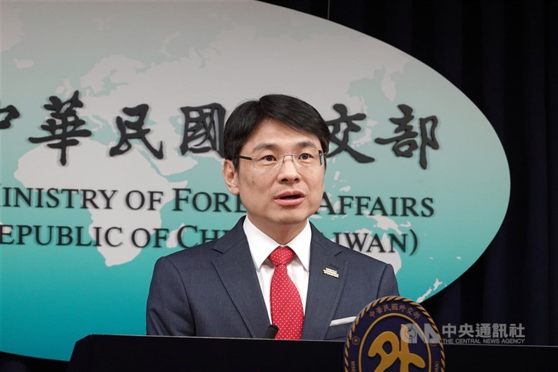 圖為外交部發言人蕭光偉。 (中央社檔案照片)