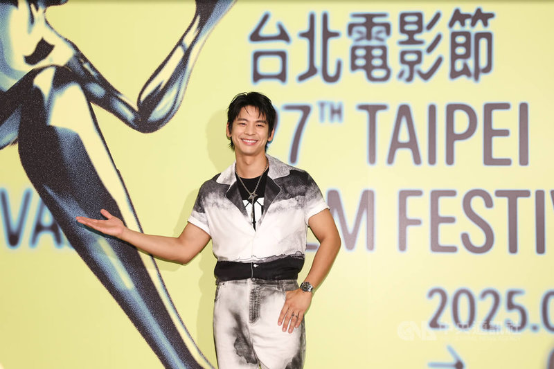 2025第27屆台北電影節20日盛大開幕,開幕片「96分鐘」主要演員林柏宏(圖)傍晚在中山堂出席記者會,為電影宣傳造勢。中央社記者王騰毅攝 114年6月20日