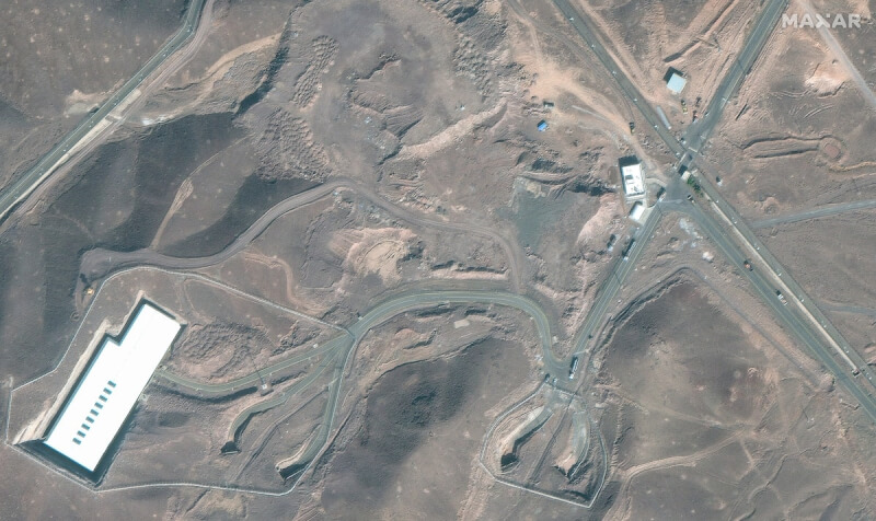 福爾多核設施6月20日衛星照。(Maxar Technologies/Handout via REUTERS)