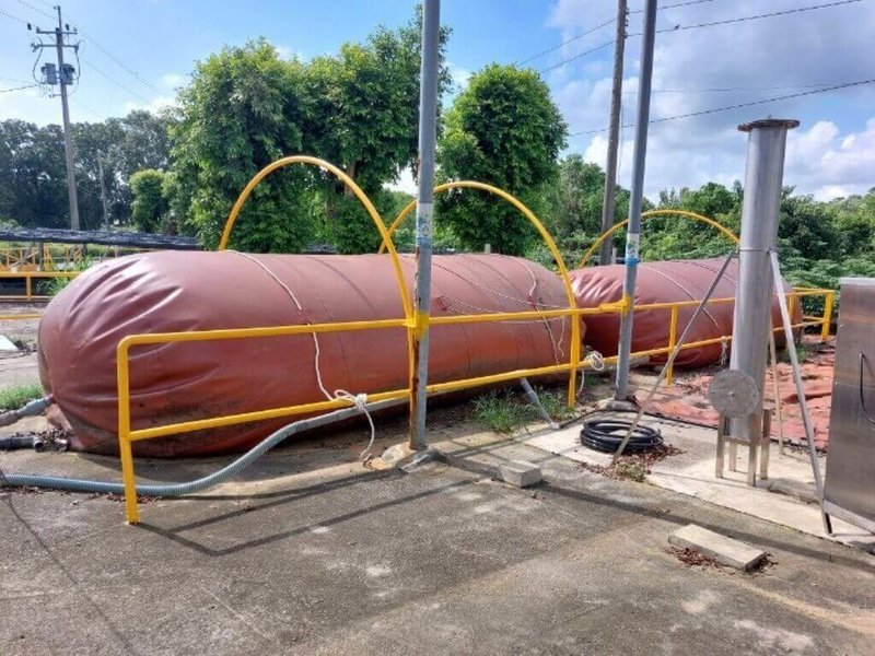 為提升沼氣利用效益,農業部畜產試驗所研發「沼氣水洗塔」設備,以單乙醇胺當吸收液,降低二氧化碳,還可提升甲烷濃度到90%以上,達天然氣發電等級,計劃10月將在高雄一處養豬場驗證。(畜試所提供)中央社記者汪淑芬傳真 114年6月23日
