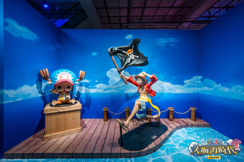 「大航海時代!亞洲巡迴展」於屏菸10號倉庫正式開展,以「航海王ONE PIECE」故事開初到最新章節,完整呈現航海王冒險世界。(屏東縣政府文化處提供)中央社記者黃郁菁傳真 114年6月24日