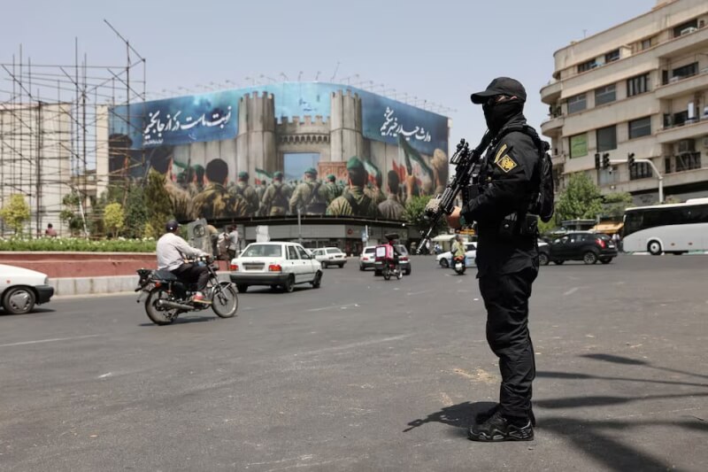 圖為以色列、伊朗停火期間,伊朗德黑蘭的街道景象。(Majid Asgaripour/WANA (West Asia News Agency) via 路透社)