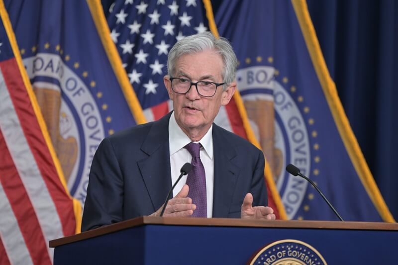美國聯邦準備理事會主席鮑爾。(圖取自facebook.com/federalreserve)