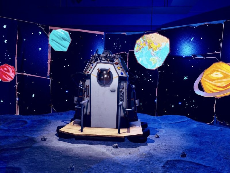 高雄市電影館VR體感劇院夏季「星際任務VR03」活動,推出3部星際主題、2部紀實類型的VR電影活動,完成集章任務還有機會抽中免費觀影一年。(高雄電影館提供)中央社記者林巧璉傳真 114年6月25日