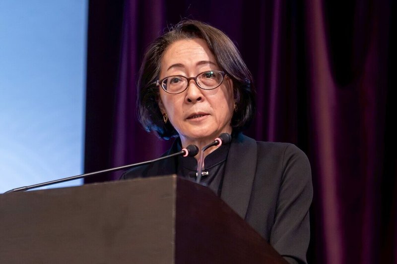 全球合作暨訓練架構(GCTF)國際論壇23日至25日在台北舉行,前聯合國秘書長防減災事務特別代表暨聯合國減災辦公室負責人水鳥真美發表專題演講。(外交部提供)中央社記者楊堯茹傳真 114年6月25日