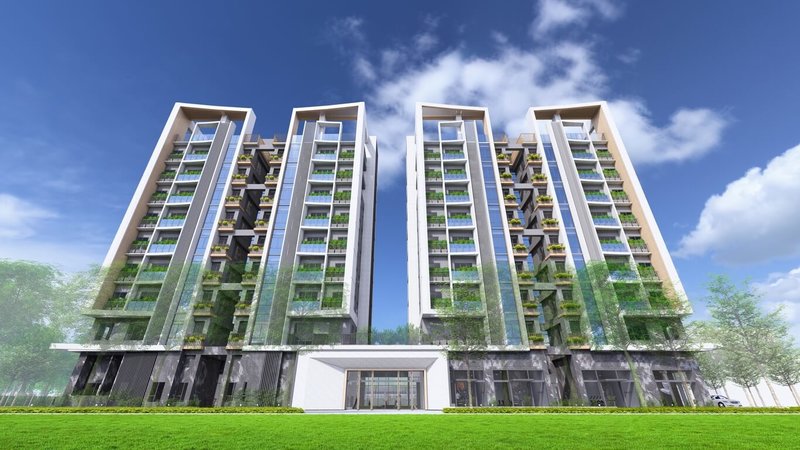 彰化縣政府25日舉行伸港鄉青年住宅開工動土典禮,為縣內第2座青宅,預計民國116年中完工,規劃100戶低於市價出售。圖為伸港青宅完工模擬圖。(彰化縣政府提供)中央社記者鄭維真傳真 114年6月25日