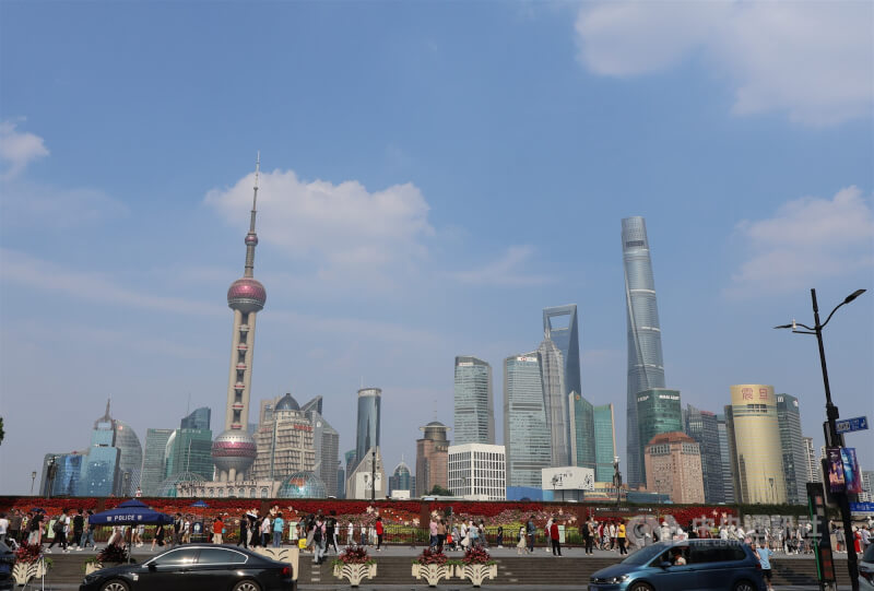 圖為上海市知名景點外灘。(中央社檔案照片)