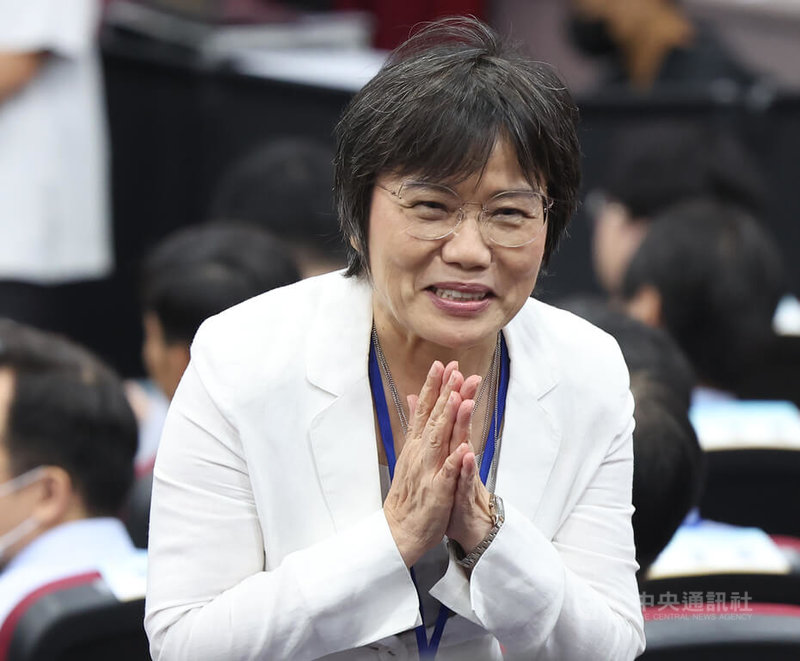 「第10屆優良工地主任表揚典禮」25日下午在台大醫院國際會議中心舉行,內政部長劉世芳(圖)出席。中央社記者趙世勳攝 114年6月25日
