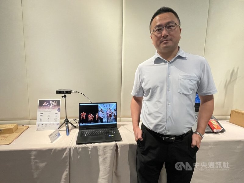 立普思26日展示3D視覺感測技術應用,董事長劉凌偉透露,長期與輝達(NVIDIA)密切合作,也與三星(Samsung)等合作設計校正飛時測距(ToF)感測模組。 中央社記者鍾榮峰攝 114年6月26日