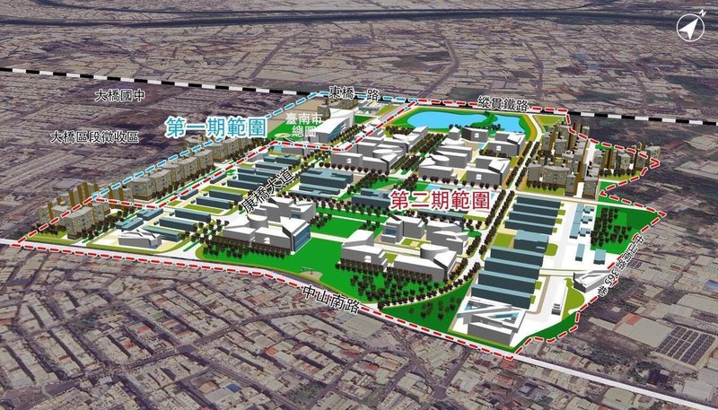 台南市永康砲校預定114年底遷移,軍事用地釋出,創意設計園區一期14公頃已完成開發,二期園區69公頃也啟動工程設計。(台南市政府提供)中央社記者張榮祥台南傳真 114年6月28日