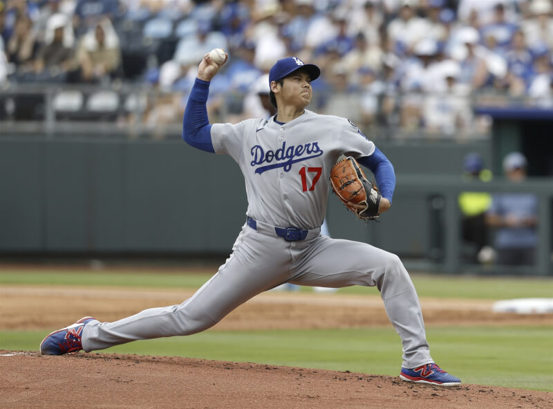 MLB洛杉磯道奇日籍球星大谷翔平。(共同社)