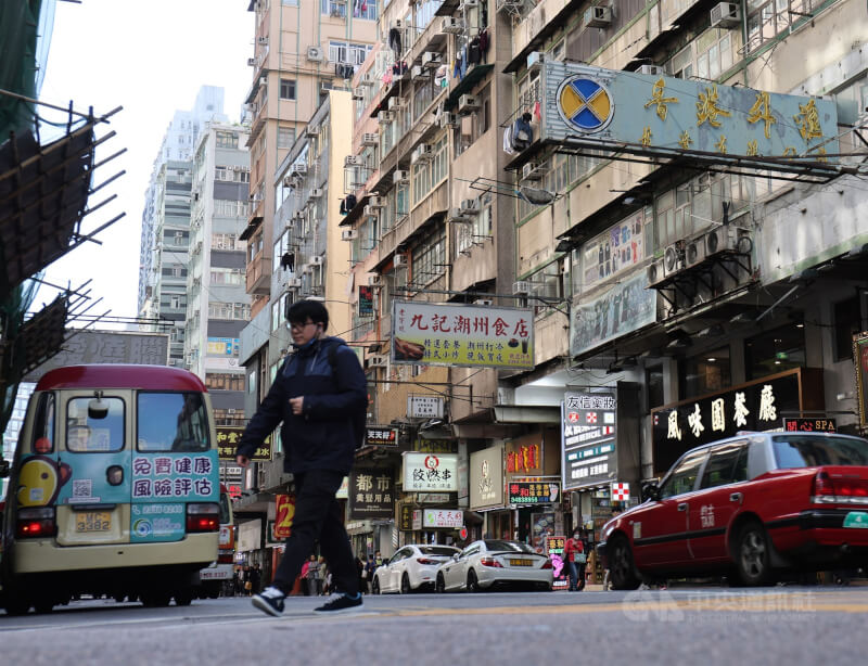 圖為香港街頭一隅。(中央社檔案照片)