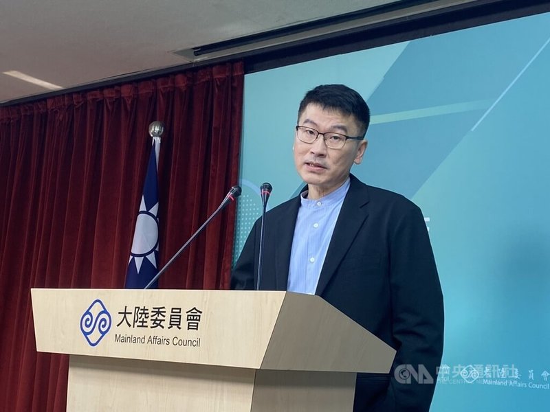 陸委會3日舉行例行記者會,由發言人梁文傑主持記者會並回答媒體提問。中央社記者呂佳蓉攝 114年7月3日
